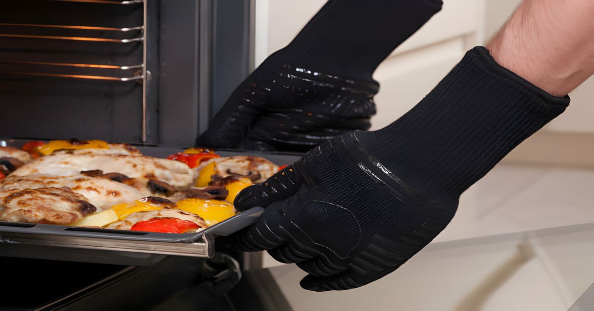 oven gloves with fingers